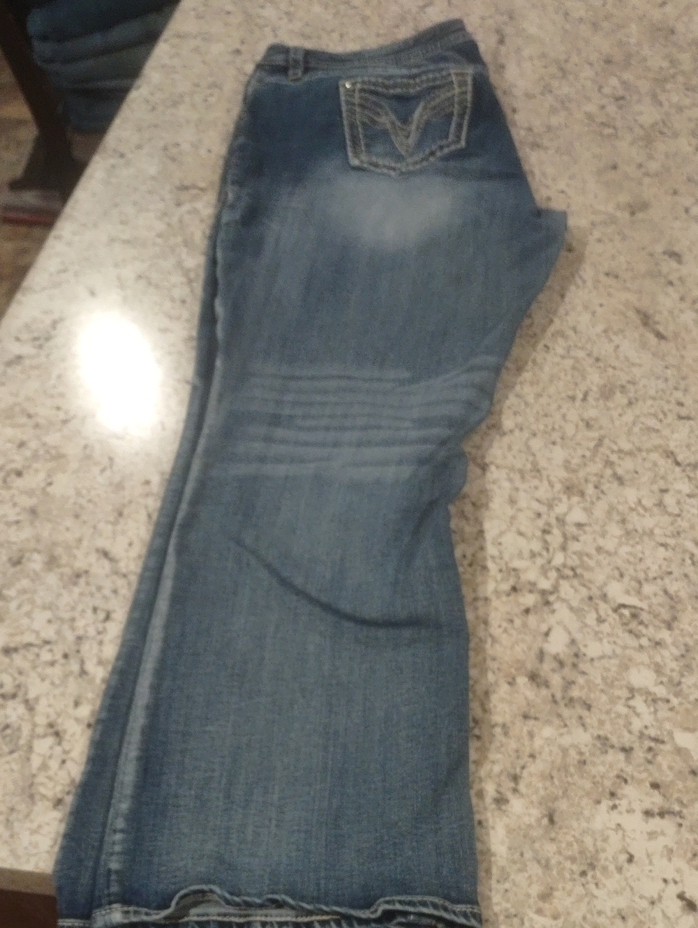 Vigoss Medium Blue Boot Cut Jeans with Contrast Stitching